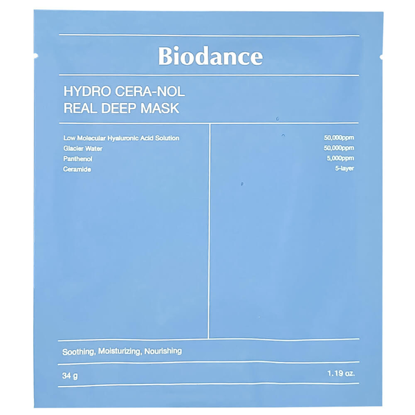Маска гідрогелева з керамідами і пантенолом Biodance Hydro Cera-Nol Real Deep Sheet Mask, фото 1