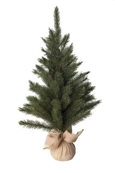 Сосна штучна TriumphTree Forest Frosted 60 см зелена з інеєм, маленька новорічна ялинка на підставці