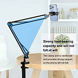 Настільний шарнірний тримач Puluz Live Broadcast із затискачем для телефона, фото 3