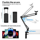 Настільний шарнірний тримач Puluz Live Broadcast із затискачем для телефона, фото 5