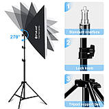 Софтбокс 50х70 см на 4 патрони E27 Puluz 50x70 + Стійка 2 м, фото 3
