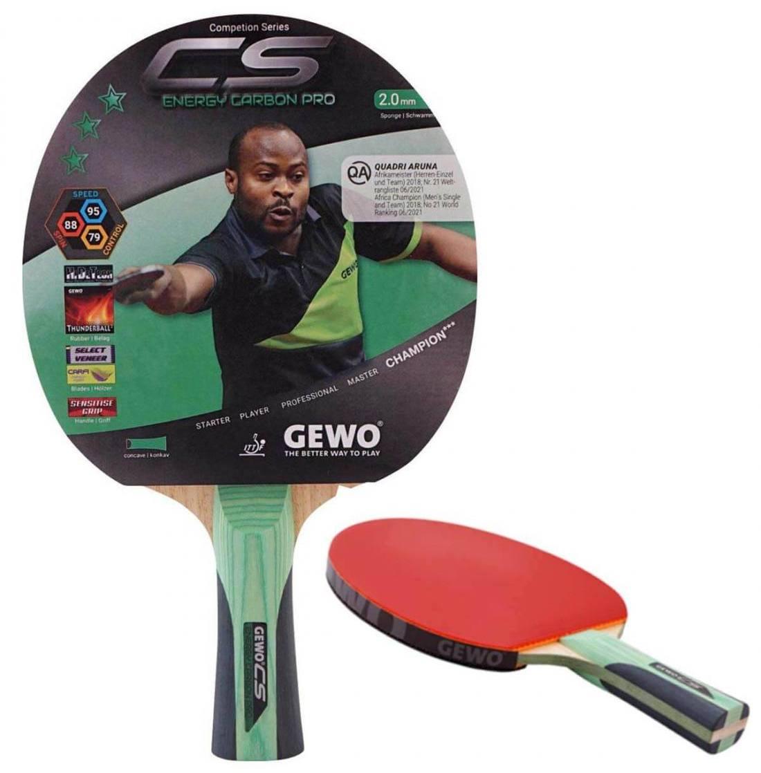 Ракетка для настільного тенісу Gewo CS Energy Carbon Pro FL (Red/Black)