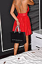 Вечірня червона сукня міні з відкритою спиною, фото 5