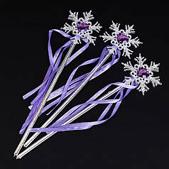 Дитяча чарівна паличка Феї з фіолетовою стрічкою 34 см, 12 шт в упаковці