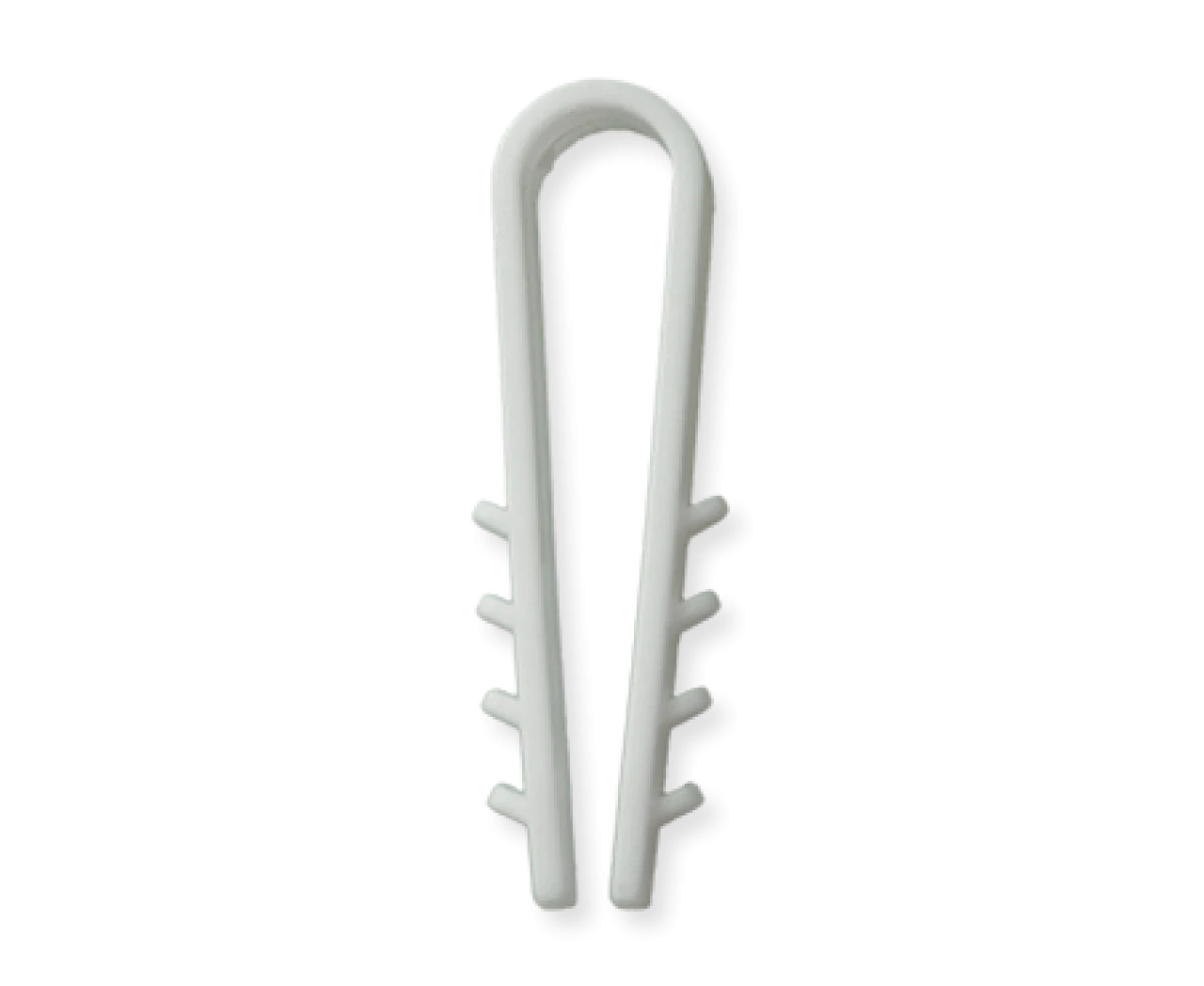 Дюбель-затискач для круглого кабелю D 6 білий, фото 1