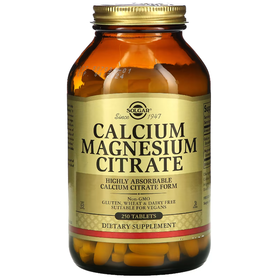 Calcium Magnesium Citrate Solgar 250 таблеток, фото 1