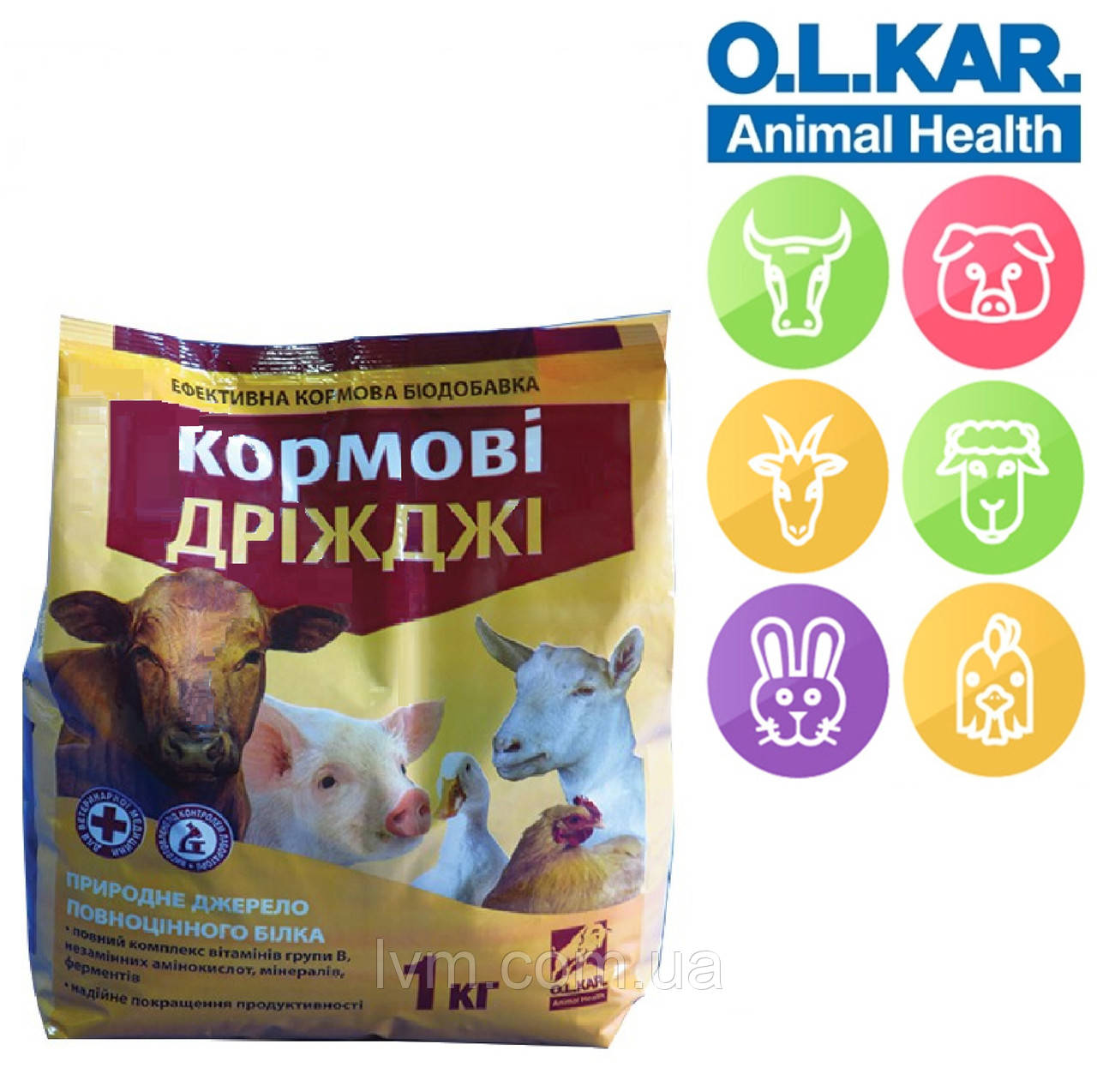 Кормова добавка Дріжджі кормові 1 кг