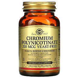 Chromium Polynicotinate 200 мкг Solgar 100 капсул