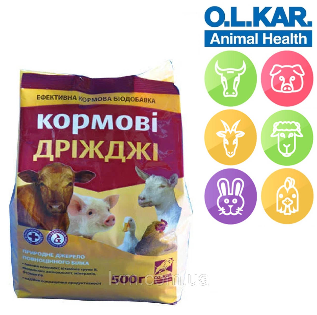 Кормова добавка Дріжджі кормові 0,5 кг