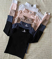 Детский гольф водолазка на девочку мальчика унисекс х/б рост 90-130