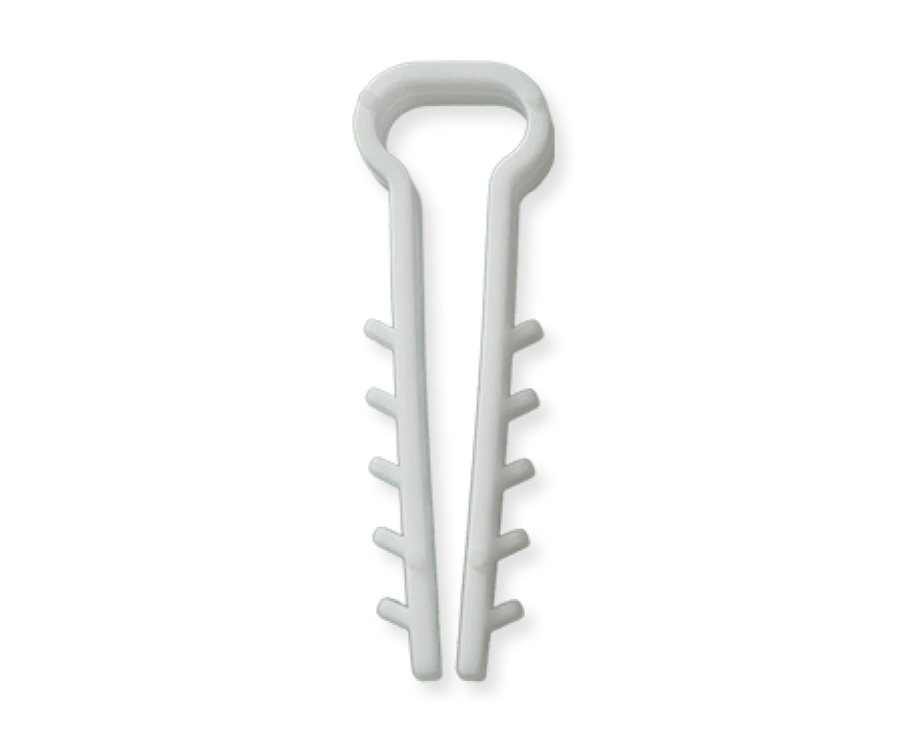 Дюбель-затискач для плоского кабелю 10х5 мм, білий, фото 1