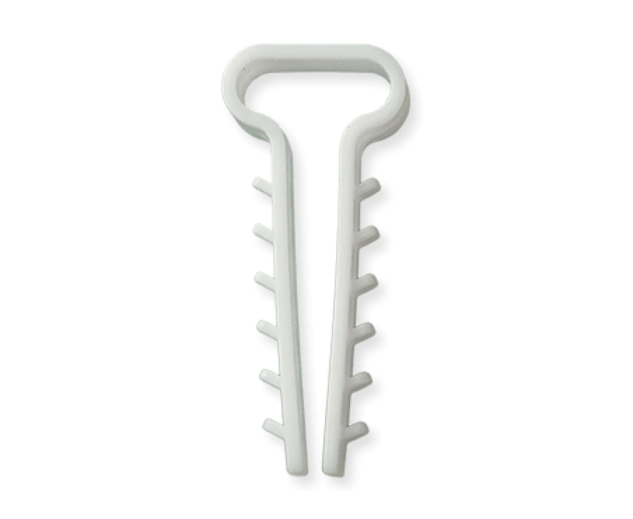 Дюбель-затискач для плоского кабелю 14х5 мм, білий, фото 1