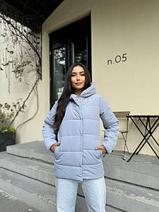 Жіноча зимова куртка (плащівка + силікон 250)