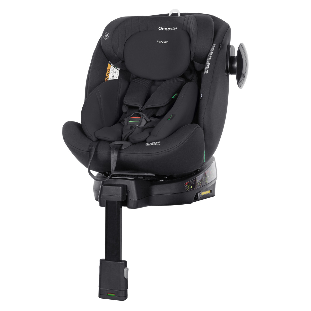 Автокрісло CARRELLO Genesis+ CRL-12807 ISOFIX з опорною стійкою, Absolute Black