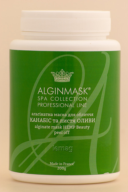 ALGINMASK Альгінатна маска Канабіс та листя Оливи для обличчя, 200 г