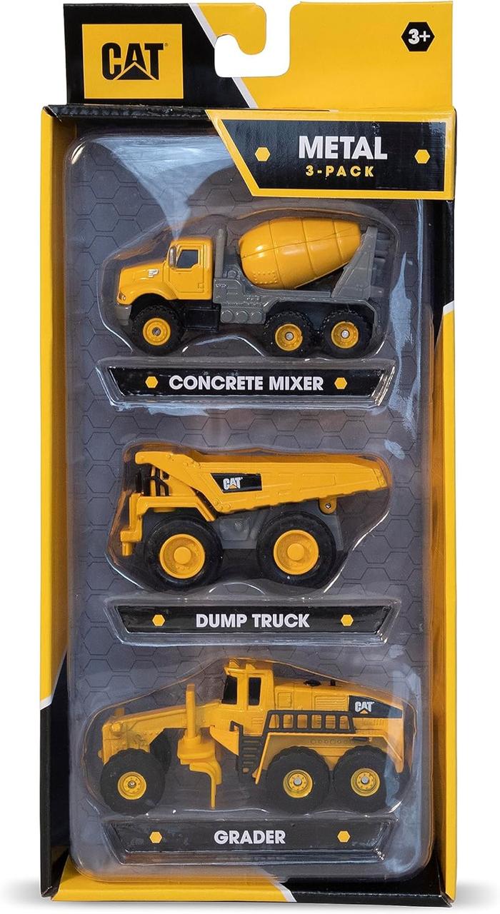 Набір 3 авто CAT Construction Toys Construction Die Cast Metal 3 Pack Vehicles