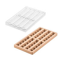 Форма для шоколаду Silikomart Kit Bar Duna для батончика 128x33 h14 мм, 115x20 h13 мм 8х57 мл (CH016
