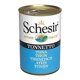 Вологий корм консерви для котів Schesir Tuna тунець в желе - банка 140г