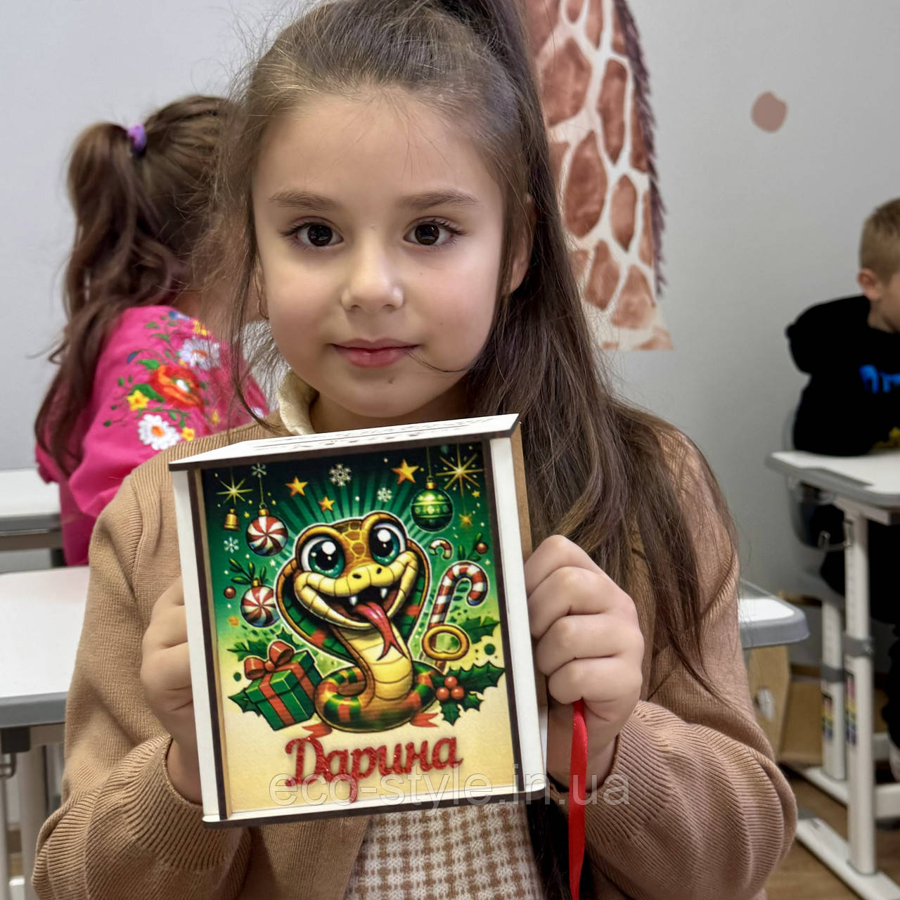 Подарунок до школи на Новий рік. Копілка для школяра. 12 см Подарунок першокласнику. Подарунок школяру на Новий рік, фото 1