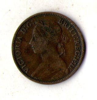 Велика Британія Королева Вікторія 1 фартінг, 1893 рік №729, фото 1