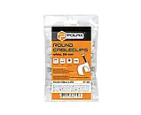 Кліпса для круглих дротів D6 мм зі вставним цвяхом, біла, фото 2