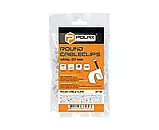 Кліпса для круглих дротів D7 мм зі вставним цвяхом, біла, фото 2