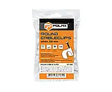 Кліпса для круглих дротів D8 мм зі вставним цвяхом, біла, фото 2