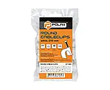 Кліпса для круглих дротів D10 мм зі вставним цвяхом, біла, фото 2