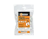 Кліпса для круглих дротів D12 мм зі вставним цвяхом, біла, фото 2