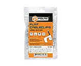 Кліпса для плоских дротів  5х3 мм зі вставним цвяхом, біла, фото 2