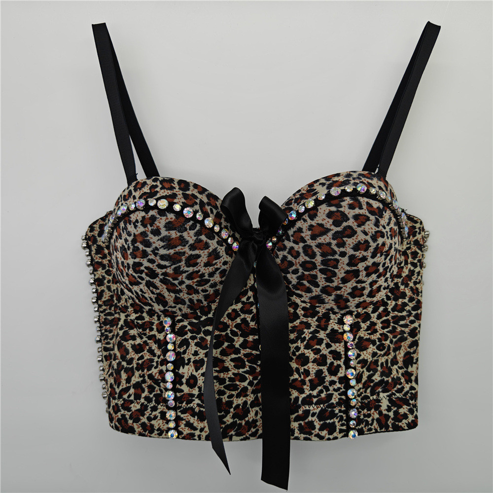 Корсет бюстьє з щільною чашкою леопардовий принт, фото 1