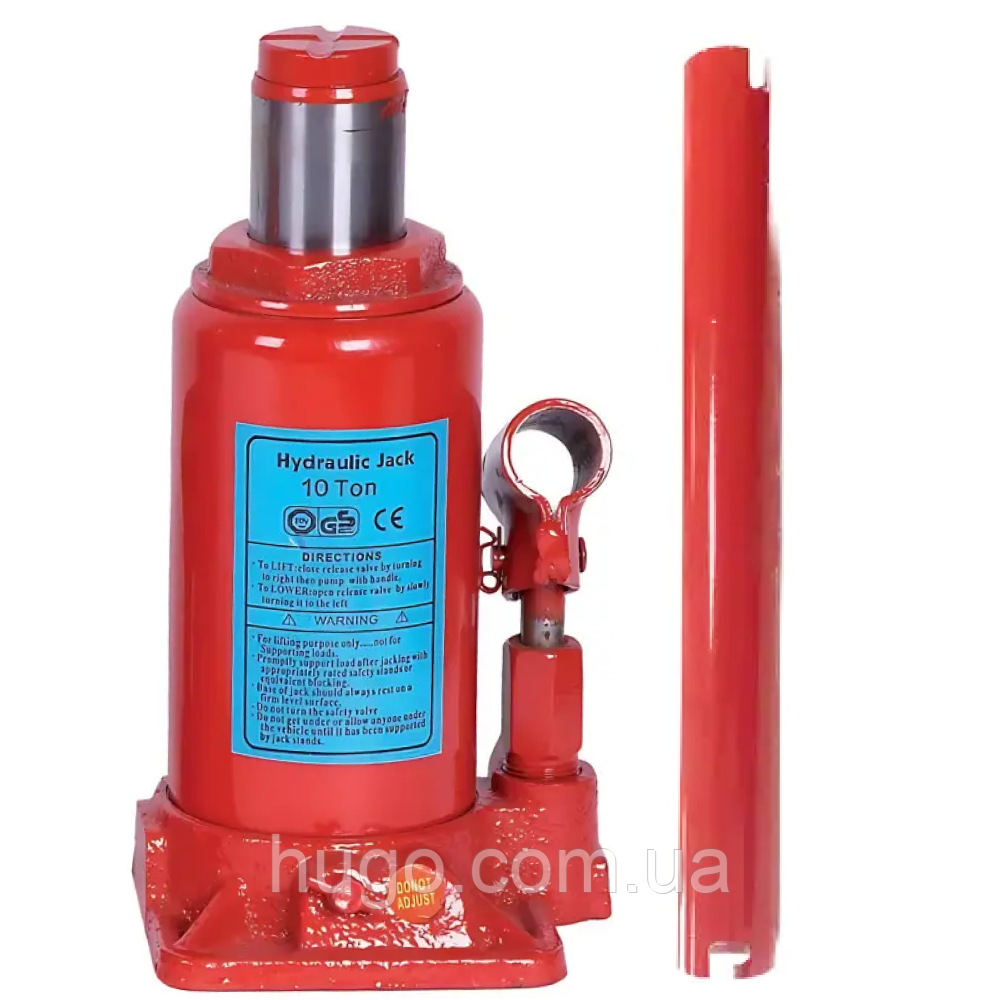 Домкрат гідравлічний 10 тонн для авто / Сталевий однократний домкрат ...