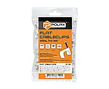 Кліпса для плоских дротів  7х4 мм зі вставним цвяхом, біла, фото 2