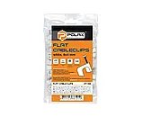 Кліпса для плоских дротів 8х4 мм зі вставним цвяхом, біла, фото 2