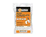 Кліпса для плоских дротів  10х5 мм зі вставним цвяхом, біла, фото 2