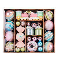 Набір ялинкових іграшок "Солодке свято", набір 70 шт.