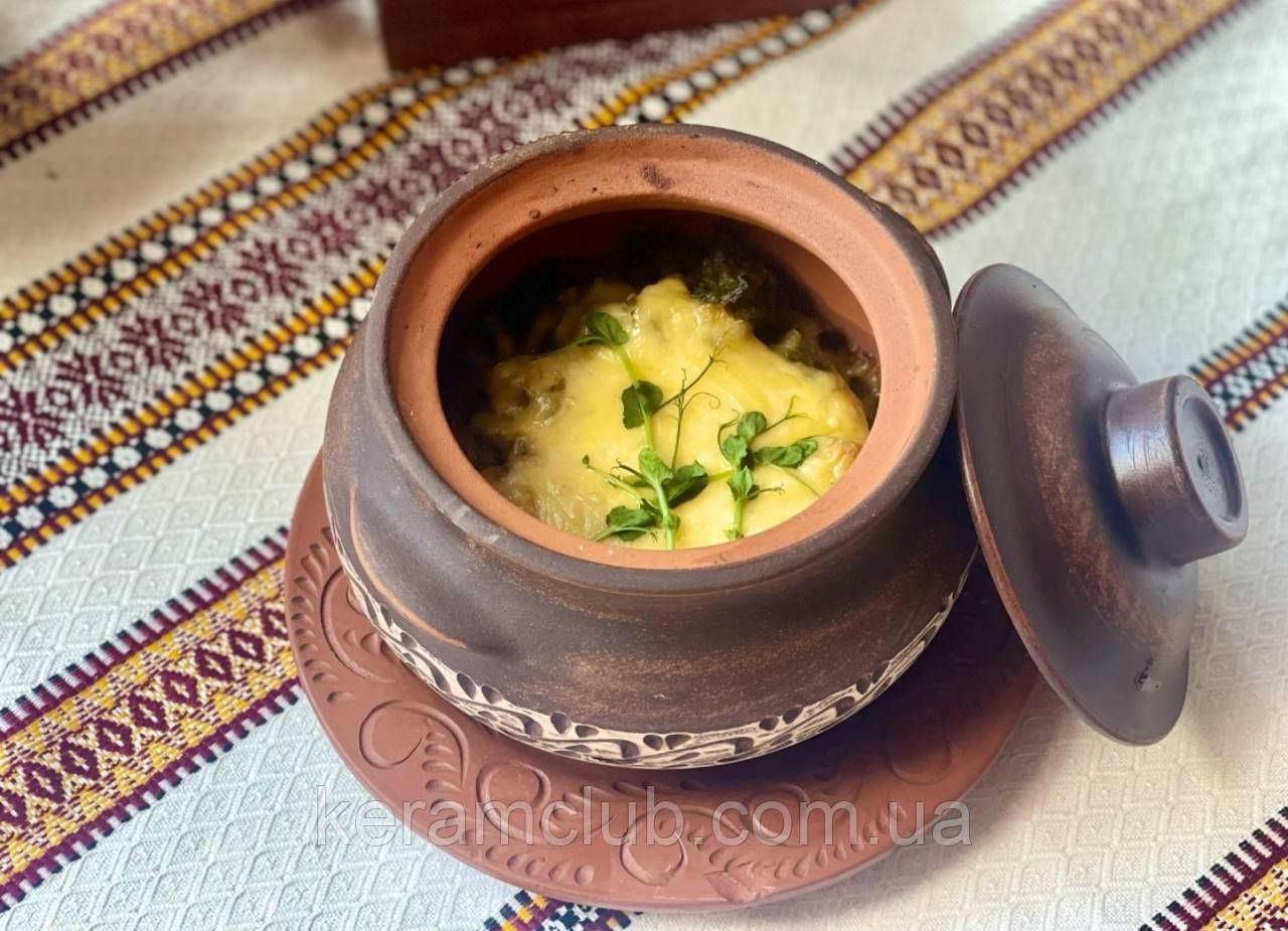Глечик для запікання КерамКлуб 500 мл з червоної глини