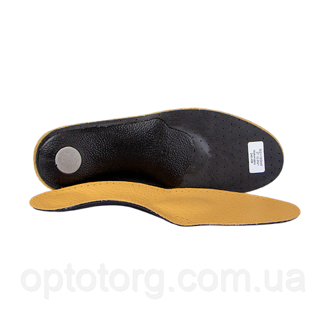 Устілка шкіряна 46р ортопедична з супінатором Aron Кочине (Coccine) Польща, фото 1