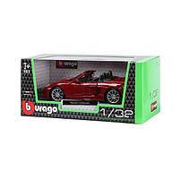 Машинка металева Porsche 718 Boxster Bburago 1:32 Порше відкр двері червоний 13*4*6 см (18-43049), фото 4
