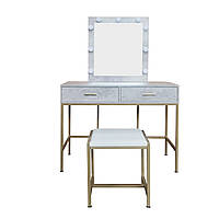 Туалетний, косметичний столик + табурет з підсвіткою AVKO ADT13 Beton