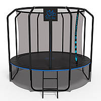 Батут FitToSky 312см Black Premium з сіткою та драбинкою 56 пружин