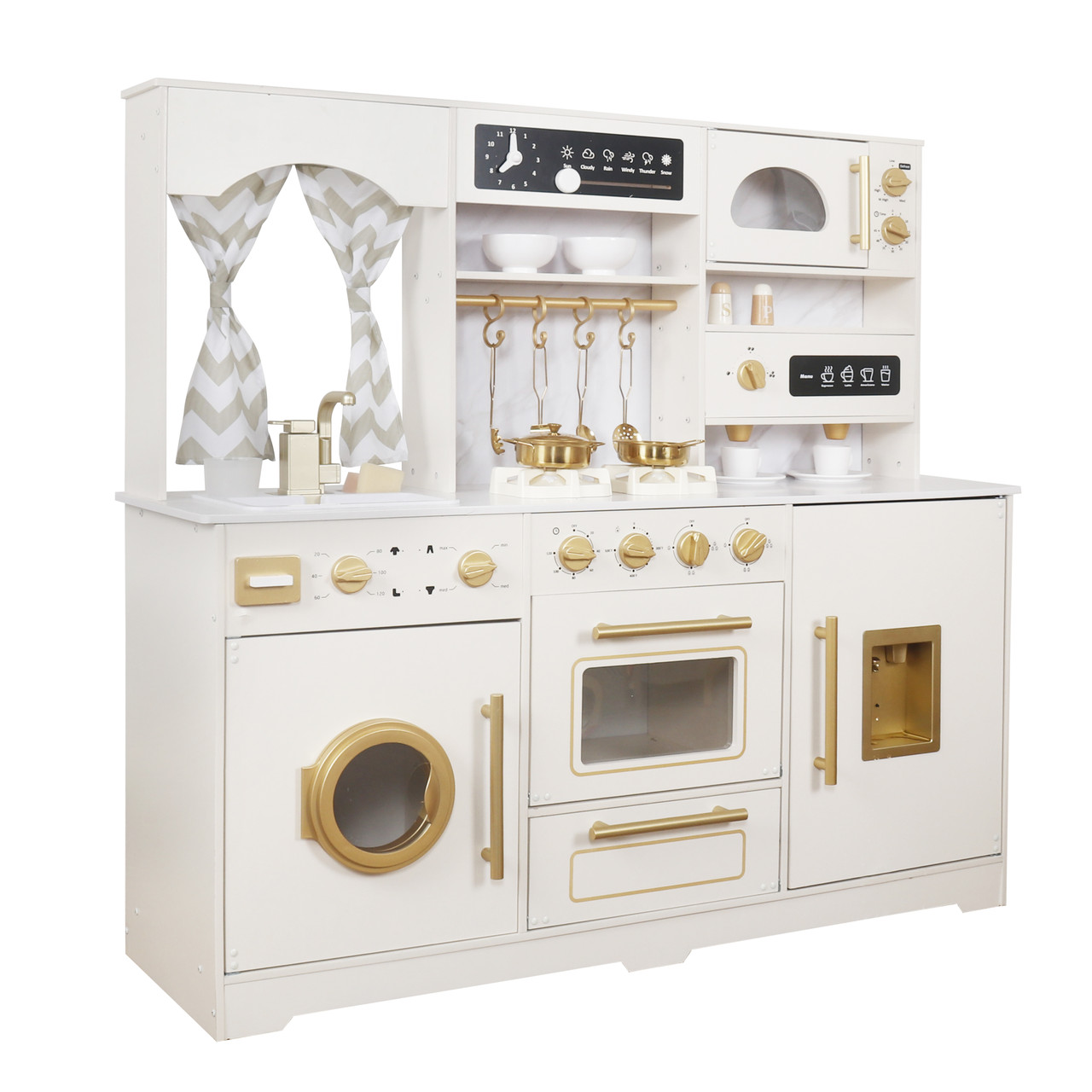 Дитяча кухня дерев'яна AVKO Равенна White Вода звукові та світлові ефекти + аксесуари, фото 1