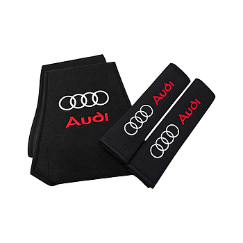 Комплект чохлів на підголівники та ремені безпеки Audi