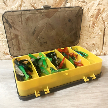 Кейс для риболовлі для зберігання рибальських приманок та грузил 18х10х4.5см