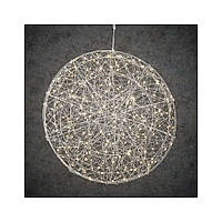 Прикраса декоративна Luca Lighting Куля Срібна мерехтлива D60 см 320 led (8718861660982)