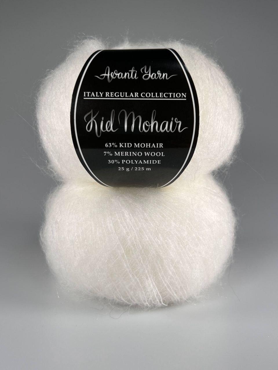 Пряжа Кід Мохер Аванті Ярн - 150 білий, фото 1