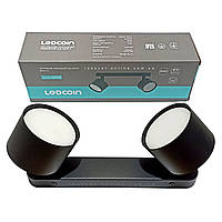 Світильник Ledcoin ML411-2 під дві GX53 лампи LED Ø80х96х280мм подвійний накладний поворотний чорний