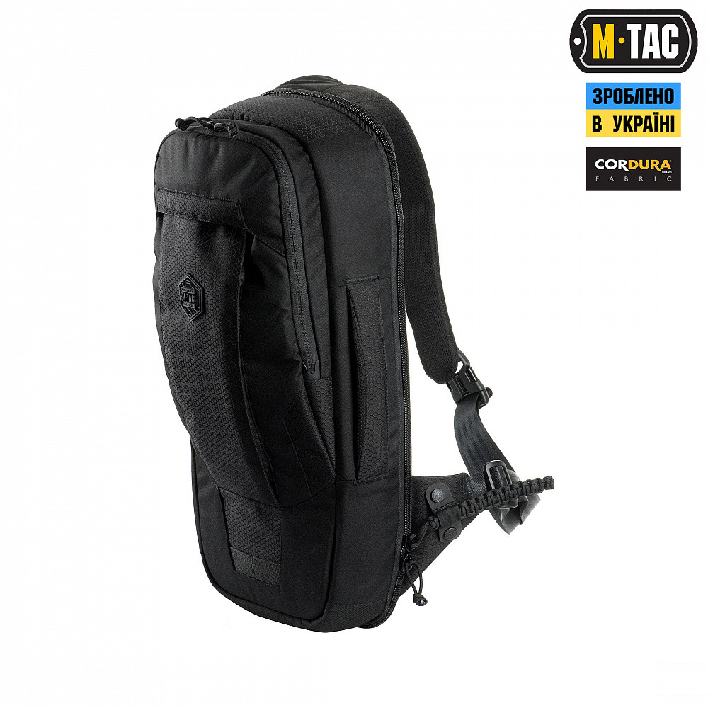 M-Tac рюкзак однолямковий Agent Elite Hex Black