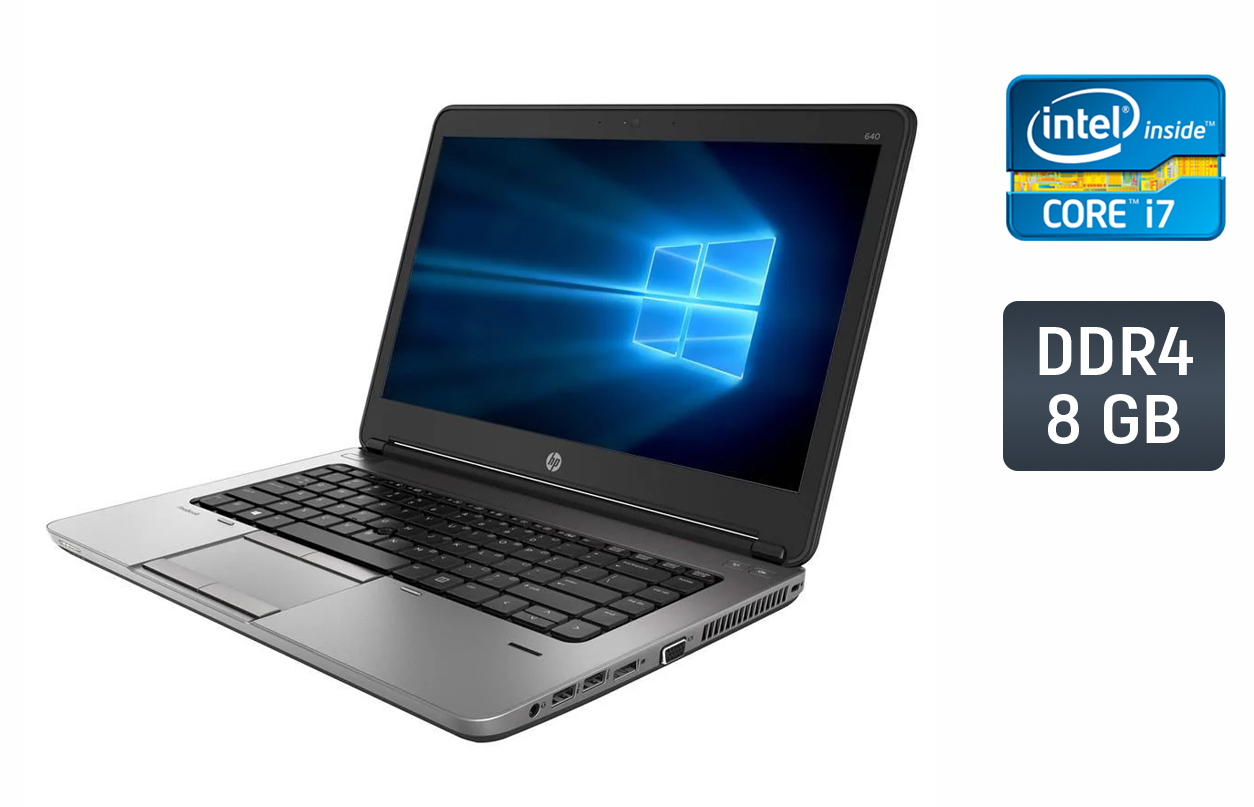 Ноутбук Б-клас HP ProBook 640 G2/ 14" (1920x1080)/ Core i7-6600U/ 8 GB RAM/ 240 GB SSD/ HD 520
