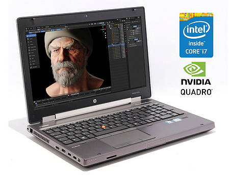 Ноутбук Б-клас HP EliteBook 8570W/ 15.6" (1920x1080)/ Core i7-3740QM/ 8 GB RAM/ 256 GB SSD/ Quadro K2000M 2GB, фото 1